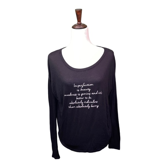 Om & Ah London Graphic Text Long Sleeve T Shirt Size Medium - Picture 3 of 4